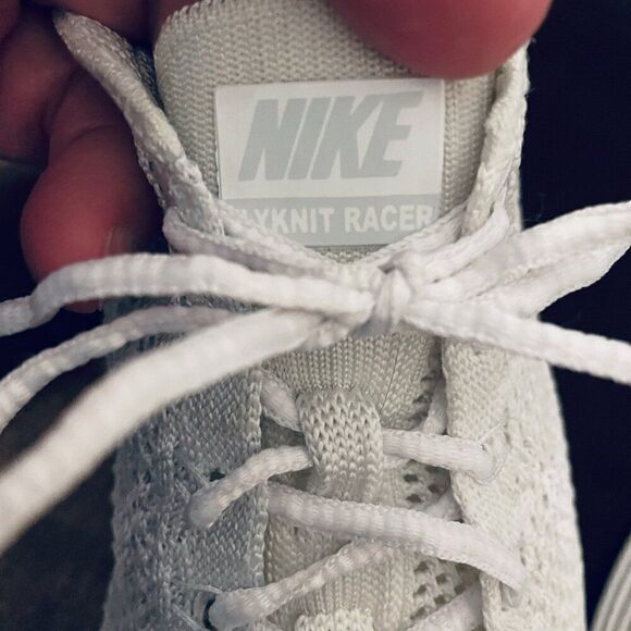 SOLD ITEM  Nike Flyknit Racer Triple White 2017 526628-100 Mens 11 US 45 EUR - Picture 15 of 15